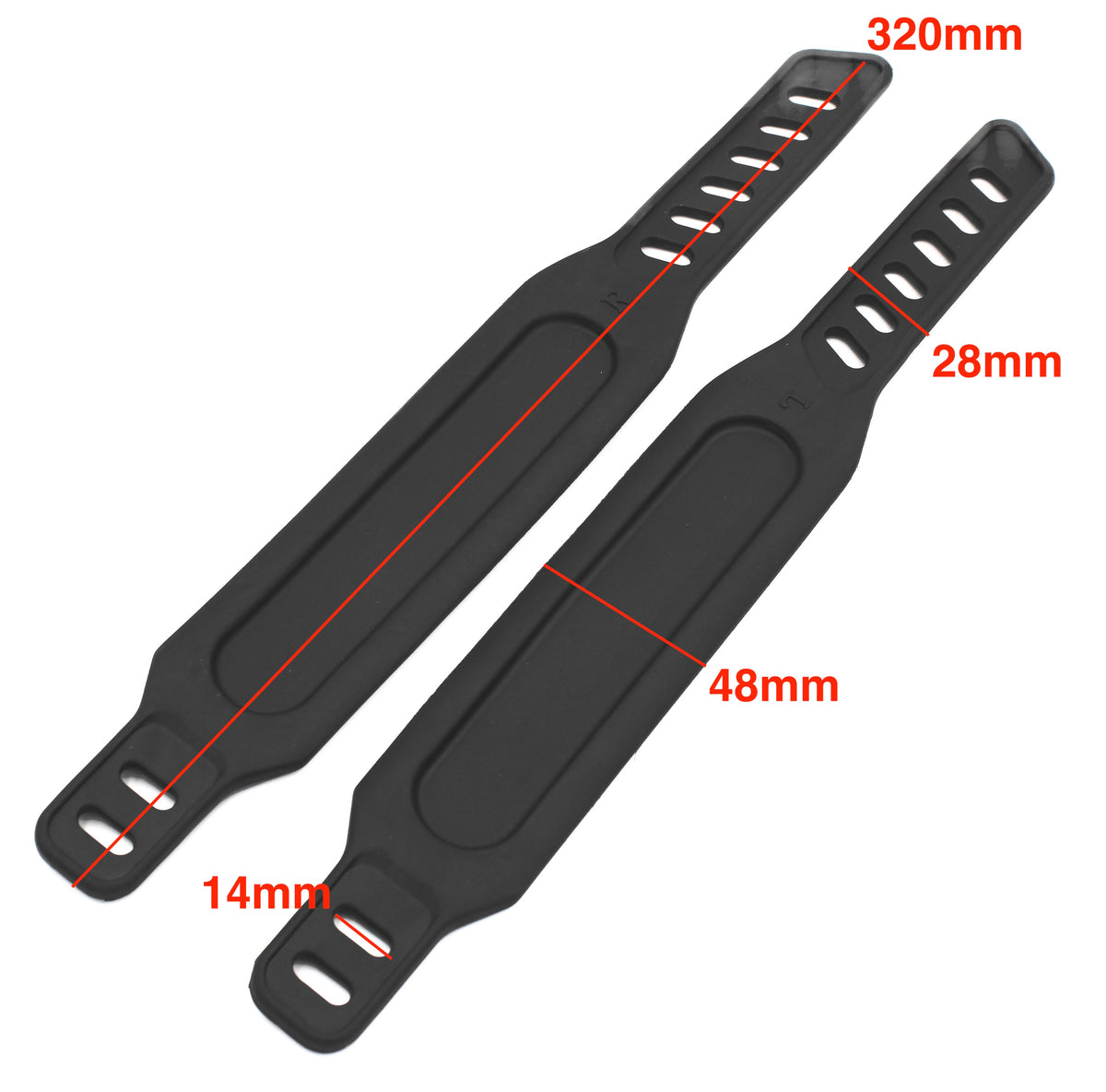 Rubber Pedal Straps – Type A, Pair
