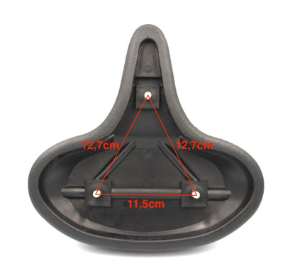 Three-Bolt Exercise Bike Saddle – 275 × 278 mm