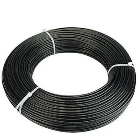 Black 4.5 mm nylon-coated steel gym cable